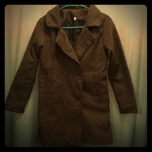 Olive Green Peacoat.